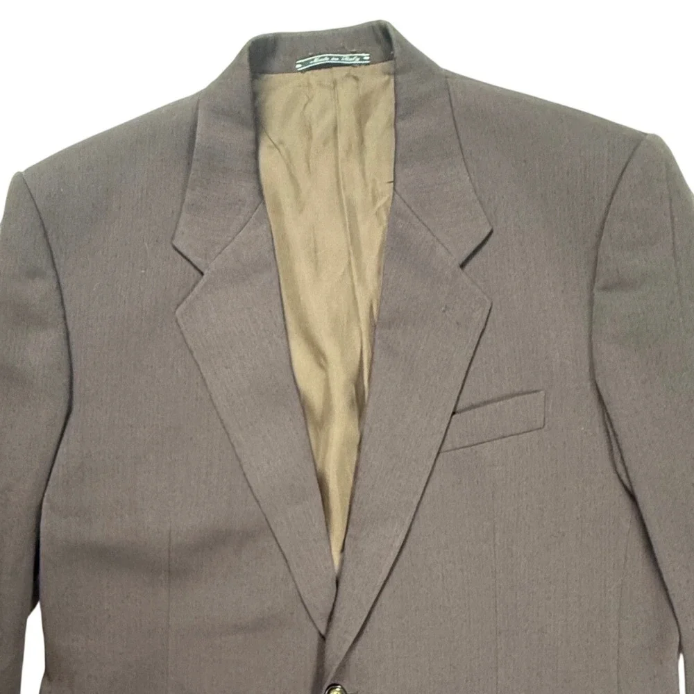 Duca Di Mantova Mens‎ Blazer Sport Coat Brown Taupe Textured Made in Italy 42R